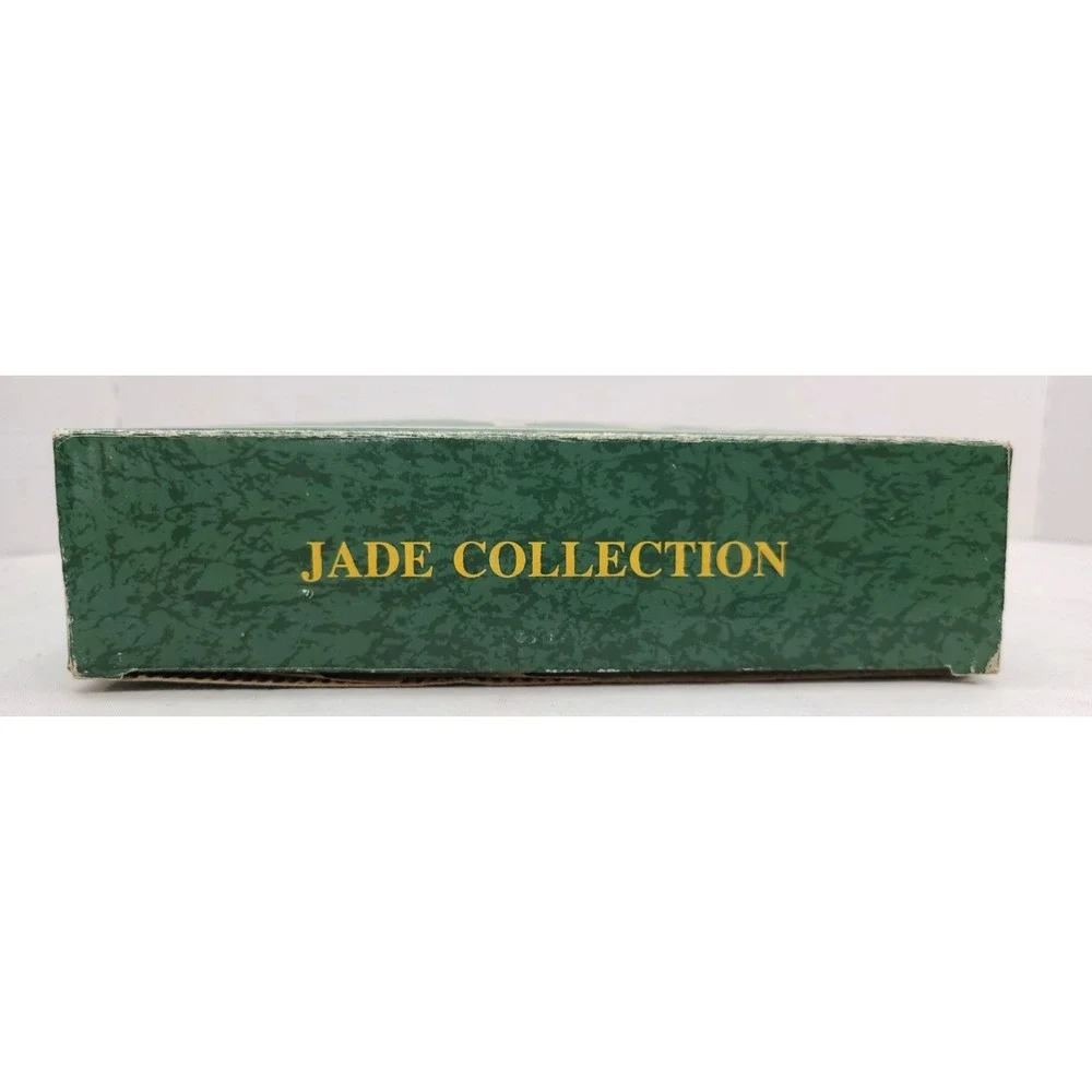 11 Piece White Nativity Set Wood Base‎ Jade Collection Vintage World Bazaar